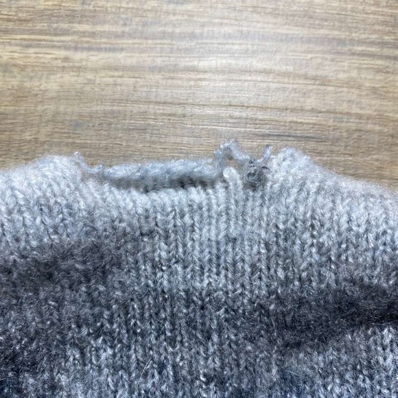 Torrid Womens Wool Blend Spacedye Ruana One Size Blue Gray White - Picture 7 of 8